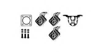 HJS 82 12 2028 Mounting Kit, exhaust system